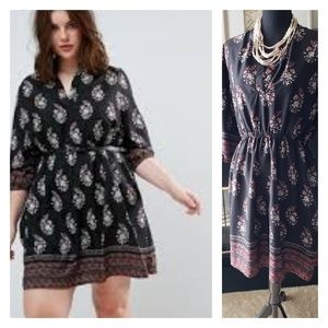 Yumi Black Floral Dress
